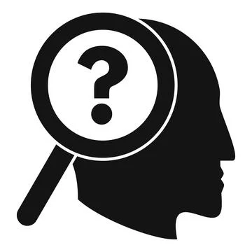 Memory question icon simple vector. Power mind Stock Illustration