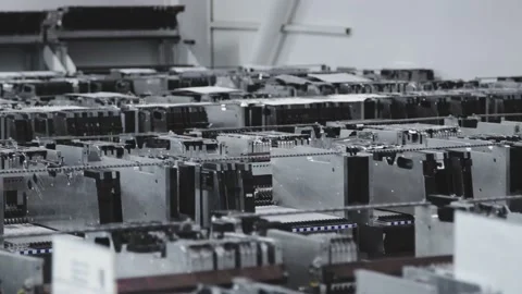 Memory Racks inside Deposit Room Stock Footage 142134788