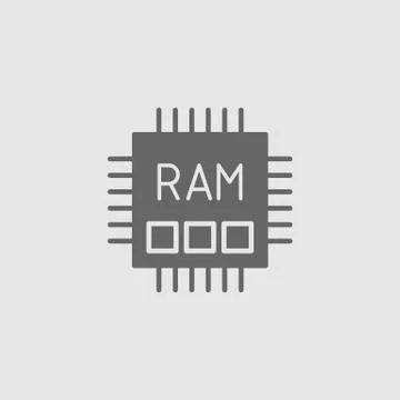 Memory RAM flat vector icon Stock Illustration