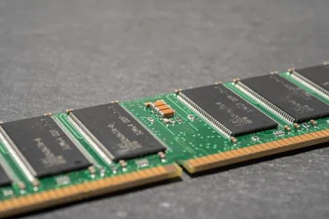 Memory Ram on gray background Stock-Fotos