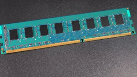Memory RAM module for PC computers and  Artificial Intelligence AI and data.. 库存影片 329323263