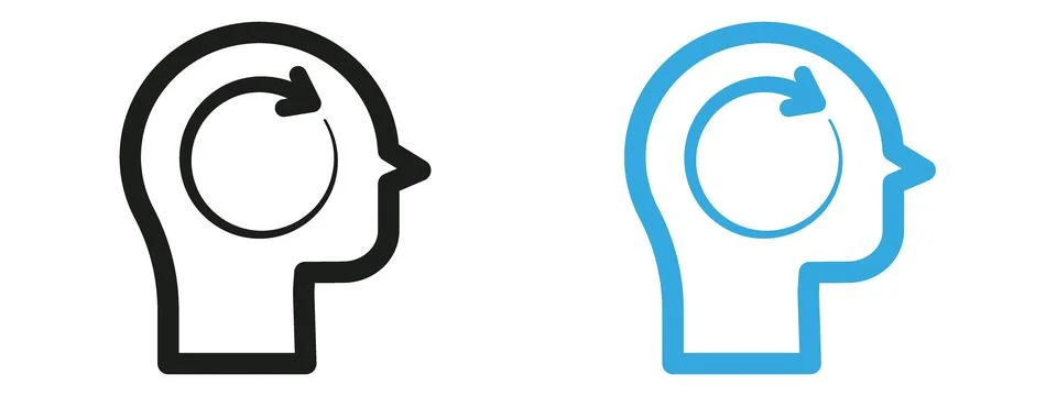 Memory Recall Symbol Emphasizing Brain Health and Cognitive Support Stock Illustration