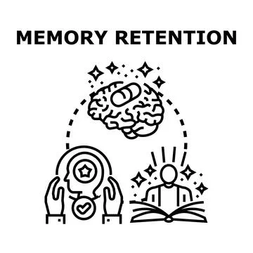 Memory retention improving brain health medical concept イラスト素材