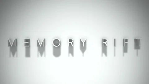 Memory rift 3D title animation with shadows on a white background Stock-Footage 297081918