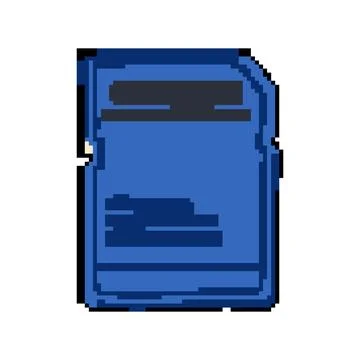 Memory sd card pixel art vector illustration Illustrazione stock
