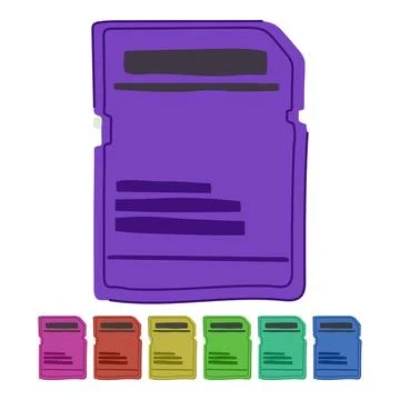 Memory sd card vector cartoon graphic Stock-Illustration