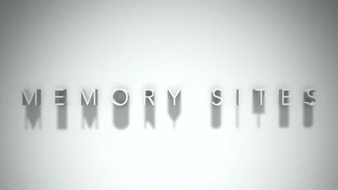Memory sites 3D title animation with shadows on a white background Stock Footage 297857028