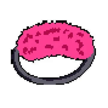 Memory sleep mask eye pixel art vector illustration Stock Illustration