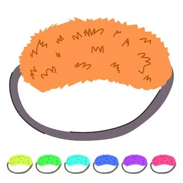 Memory sleep mask eye vector cartoon graphic Stock Illustration