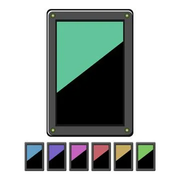 Memory ssd storage cartoon vector graphic Stock Illustration
