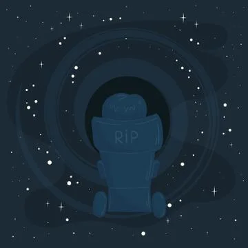 In memory of Stephen Hawking. RIP. Editorial Stock Illustration