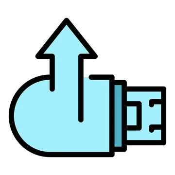 Memory stick backup icon vector flat Illustrazione stock