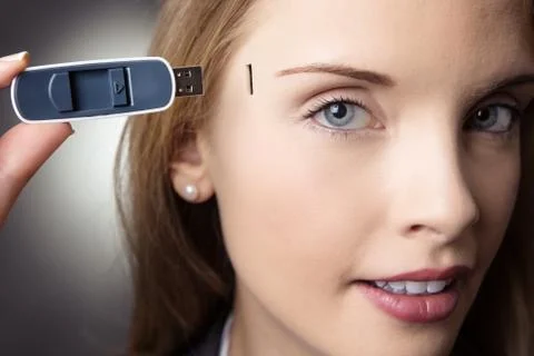 Memory stick download Stock Photos