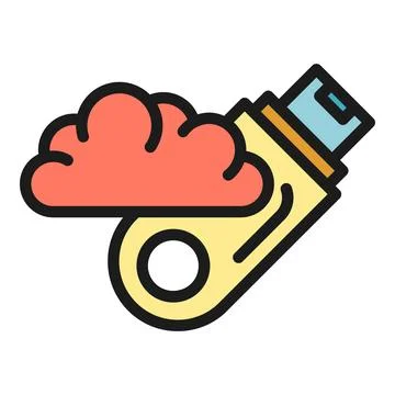 Memory stick icon vector flat Stock Illustration