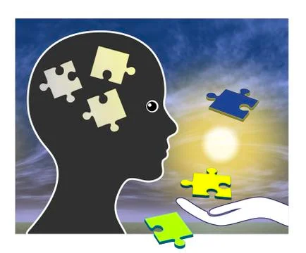 Memory Training after Amnesia Stock Illustration