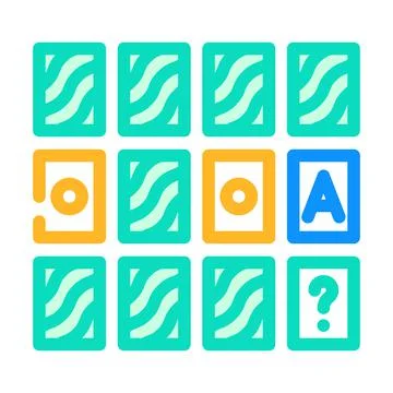 Memory training color icon vector illustration color Stock Illustration