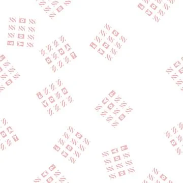 Memory training glyph vector seamless pattern black Illustrazione stock