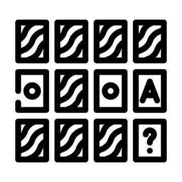 Memory training line icon vector illustration black 스톡 일러스트