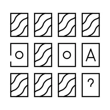 Memory training line icon vector illustration black Stock Illustration