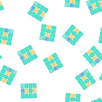 Memory training vector seamless pattern color Stock Illustration