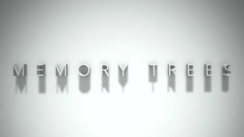 Memory trees 3D title animation with shadows on a white background Stock Footage 297817311