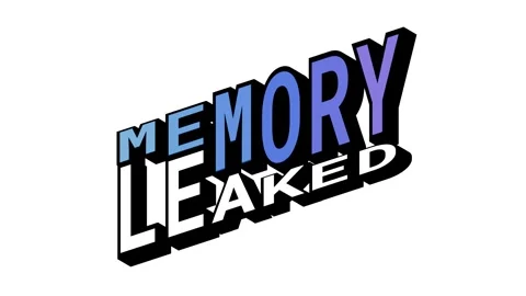 MEMORY vs LEAKED, 3D Text Animation in Isometric View with Opposite Word Motion Stock Footage 314263732