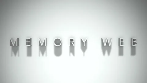 Memory web 3D title animation with shadows on a white background Stock Footage 297666406