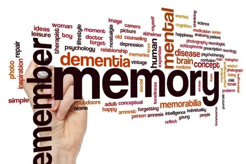 Memory word cloud Foto stock