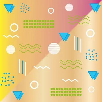 Memphis abstraction background. Stock Illustration