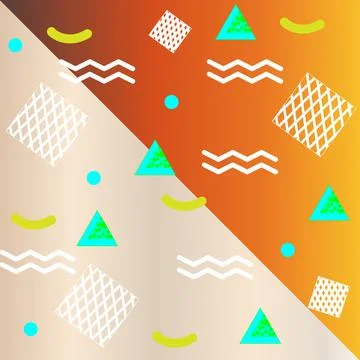 Memphis arc background Stock Illustration