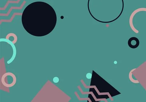 Memphis background. Abstract flat background. Stock Illustration