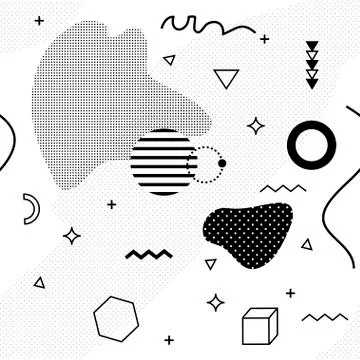 Memphis background. Abstract pattern fashion 80-90s. Stock Illustration