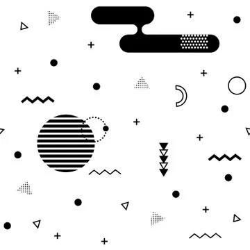 Memphis background. Abstract pattern fashion 80-90s. Stock Illustration