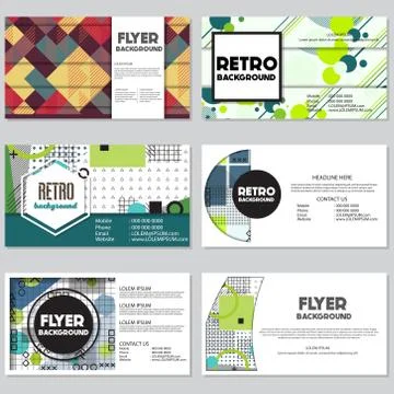 Memphis background style Design Template Stock Illustration