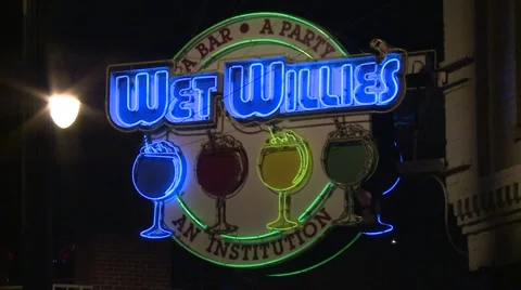Memphis Bar Sign Video stock 52550969