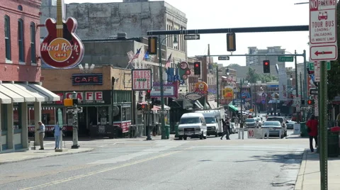 Memphis Beale Street  Stock Footage 60638050