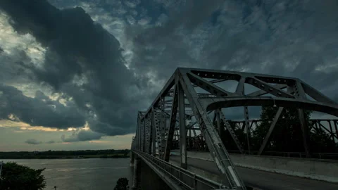 Memphis Bridge Timelapse 스톡 동영상 310578026