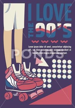 Memphis cards retro illustrations. banners in 90s style. graphic and printed Stock Illustration