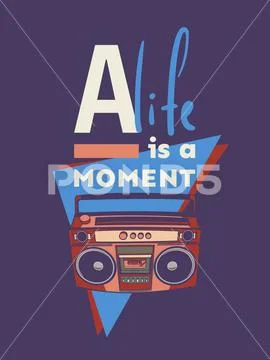Memphis cards retro illustrations. banners in 90s style. graphic and printed Stock Illustration