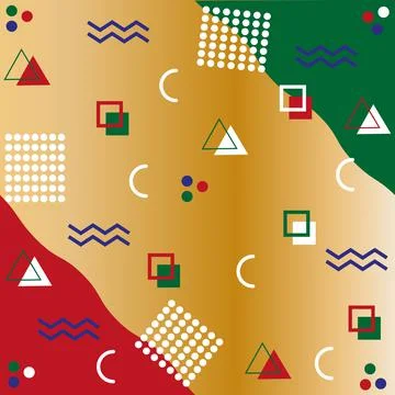 Memphis circle background Stock Illustration