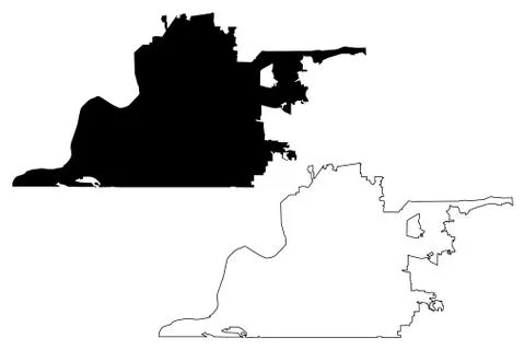 Memphis City map vector Stock Illustration