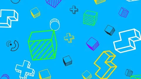 Memphis Design Abstract Background Foto stock