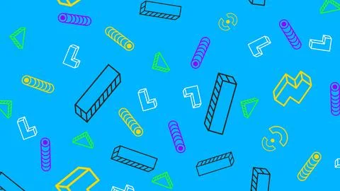 Memphis Design Abstract Background Stock Photos