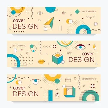 Memphis design elements. Retro funky graphic, 90s trends designs and vintage Stock Illustration