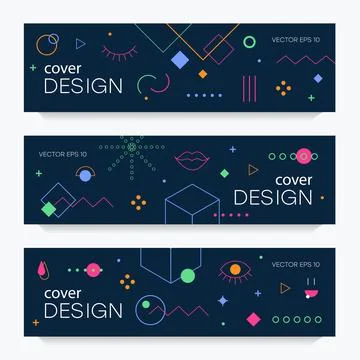 Memphis design elements. Retro funky graphic, 90s trends designs and vintage Stock Illustration