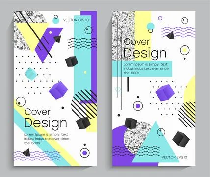 Memphis design elements. Retro funky graphic, 90s trends designs and vintage  库存插图