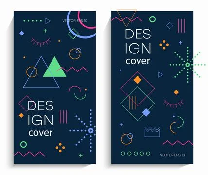 Memphis design elements. Retro funky graphic, 90s trends designs and vintage  Stock Illustration