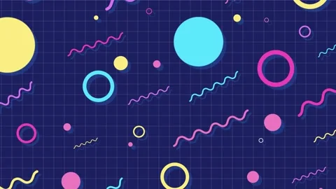 Memphis design shape animation Stock Footage 311927920