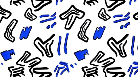 Memphis Diagonal Neon Flash – Animated Pattern Video stock 306455927