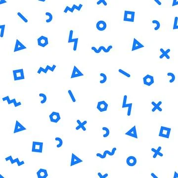 Memphis elements seamless pattern. Abstract geometric ornament Illustrazione stock